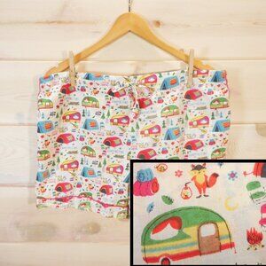 Crafted by Mahogany Pajama Shorts Sz XL 100% Cotton Camping Camper Tents